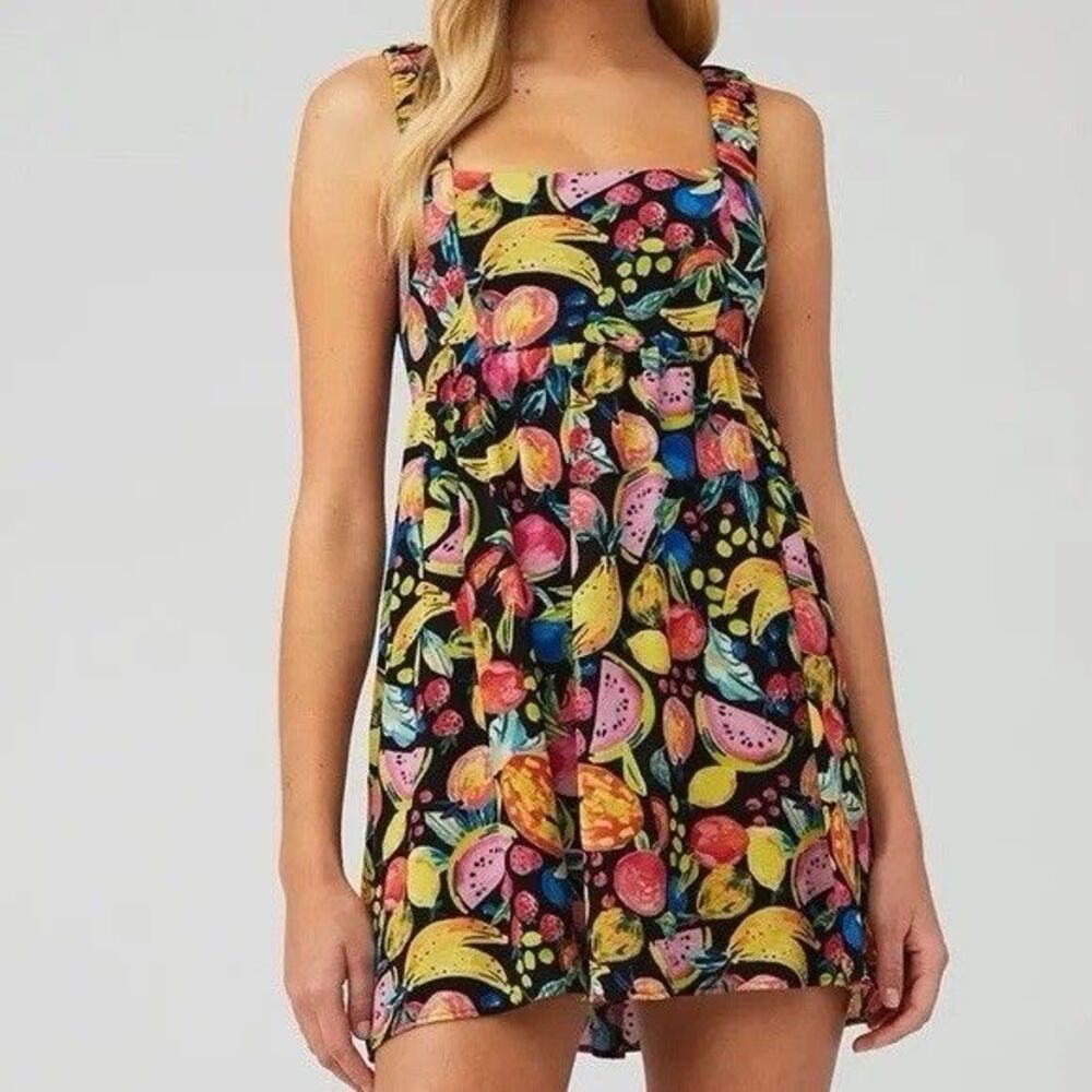 Show Me Your MuMu Revolve Fruity Tango Smocked Mini Sun Dress Medium